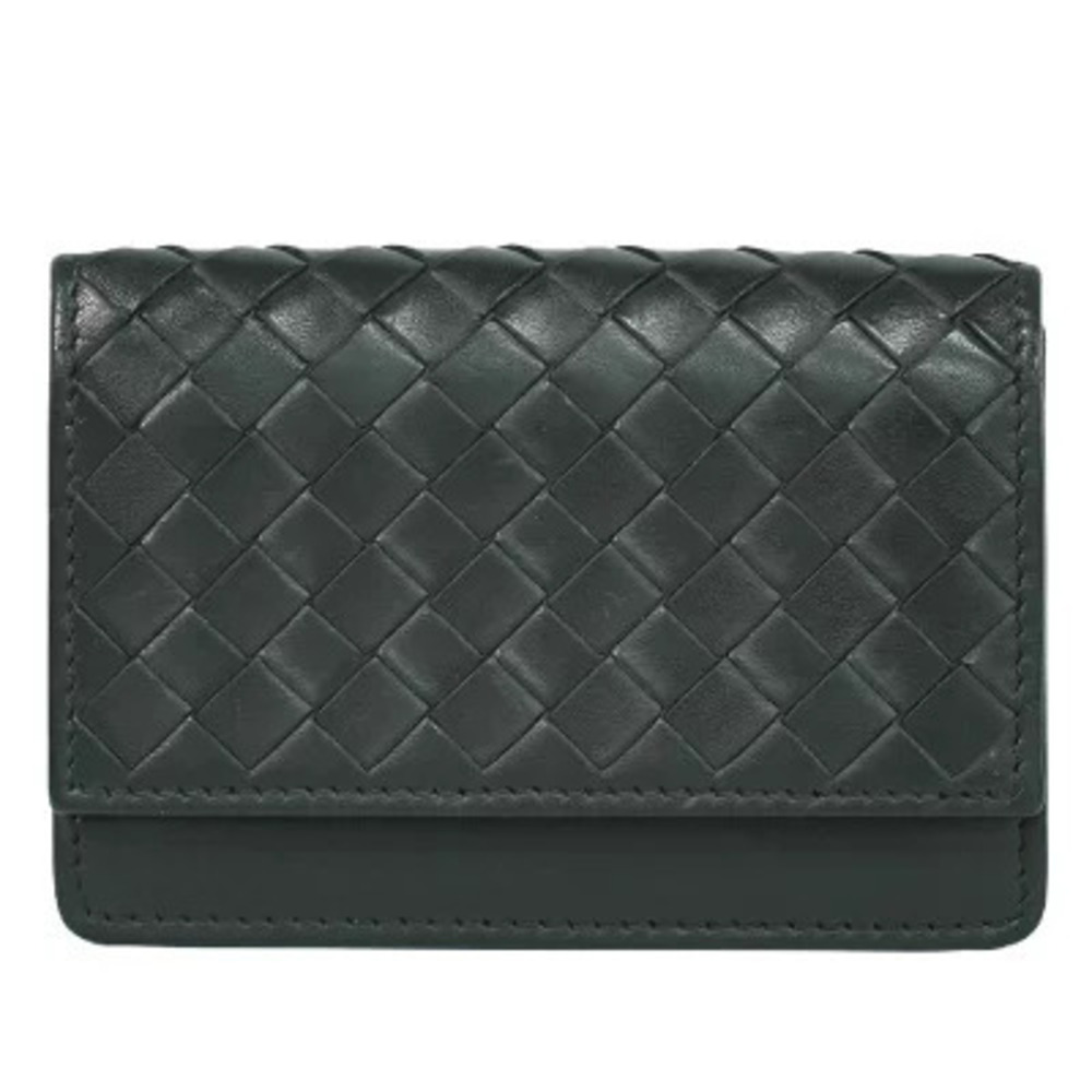 Bottega Veneta Intrecciato Card Case Wallet Business Holder Leather Black
